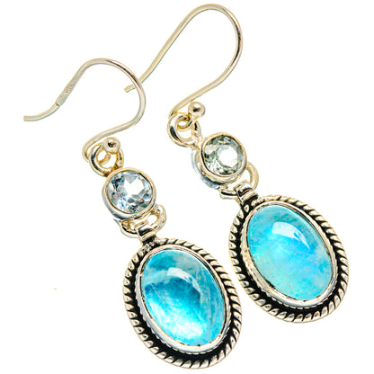 Rainbow Moonstone Earrings handcrafted by Ana Silver Co - EARR424996
