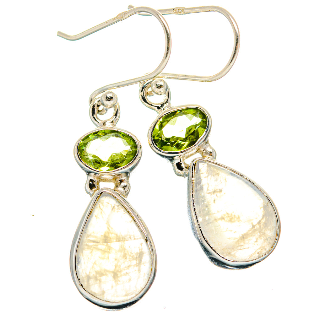 Rainbow Moonstone Earrings handcrafted by Ana Silver Co - EARR424997 - Photo 2