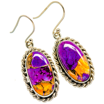 Spiny Oyster Turquoise Earrings handcrafted by Ana Silver Co - EARR425006
