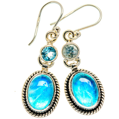 Rainbow Moonstone Earrings handcrafted by Ana Silver Co - EARR425010 - Photo 2