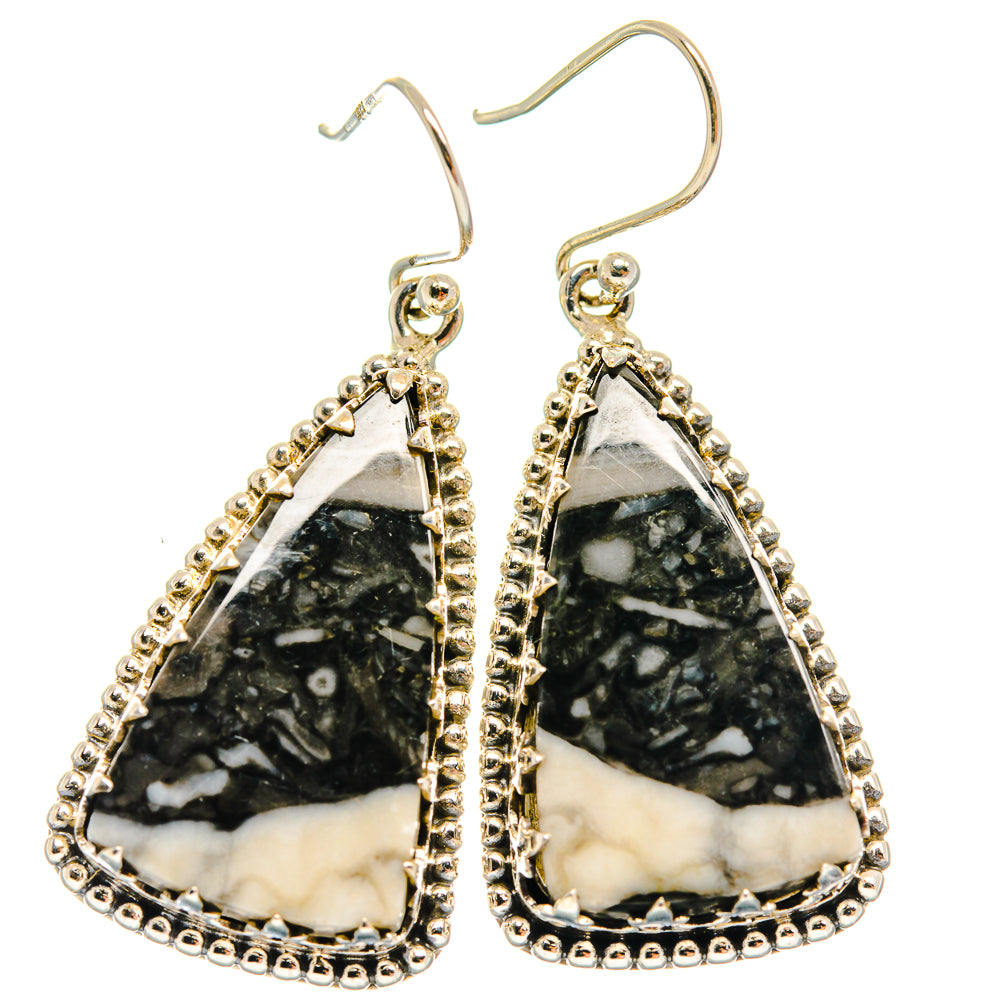 Pinolith Jasper Earrings handcrafted by Ana Silver Co - EARR425019 - Photo 2