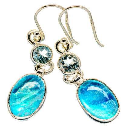 Rainbow Moonstone Earrings handcrafted by Ana Silver Co - EARR425022