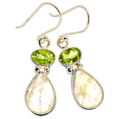 Rainbow Moonstone Earrings handcrafted by Ana Silver Co - EARR425026 - Photo 2