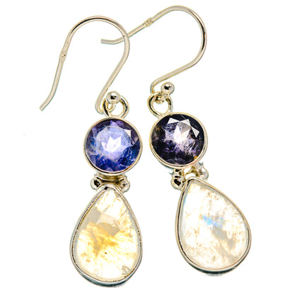 Rainbow Moonstone Earrings handcrafted by Ana Silver Co - EARR425035 - Photo 2