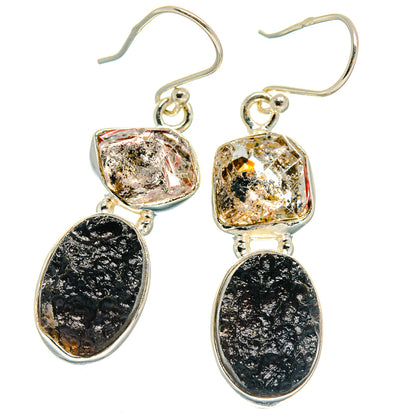 Tektite Earrings handcrafted by Ana Silver Co - EARR425041 - Photo 2