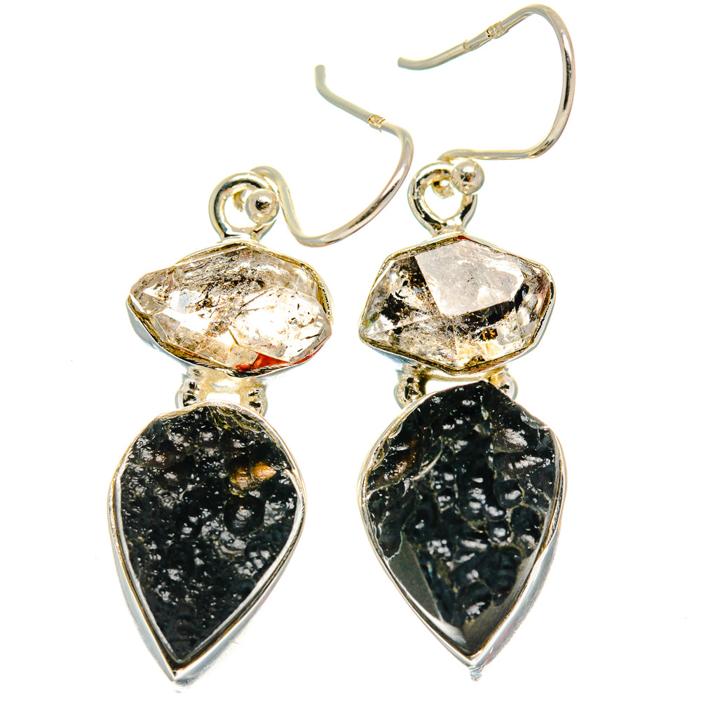 Tektite Earrings handcrafted by Ana Silver Co - EARR425047 - Photo 2