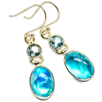 Rainbow Moonstone Earrings handcrafted by Ana Silver Co - EARR425051