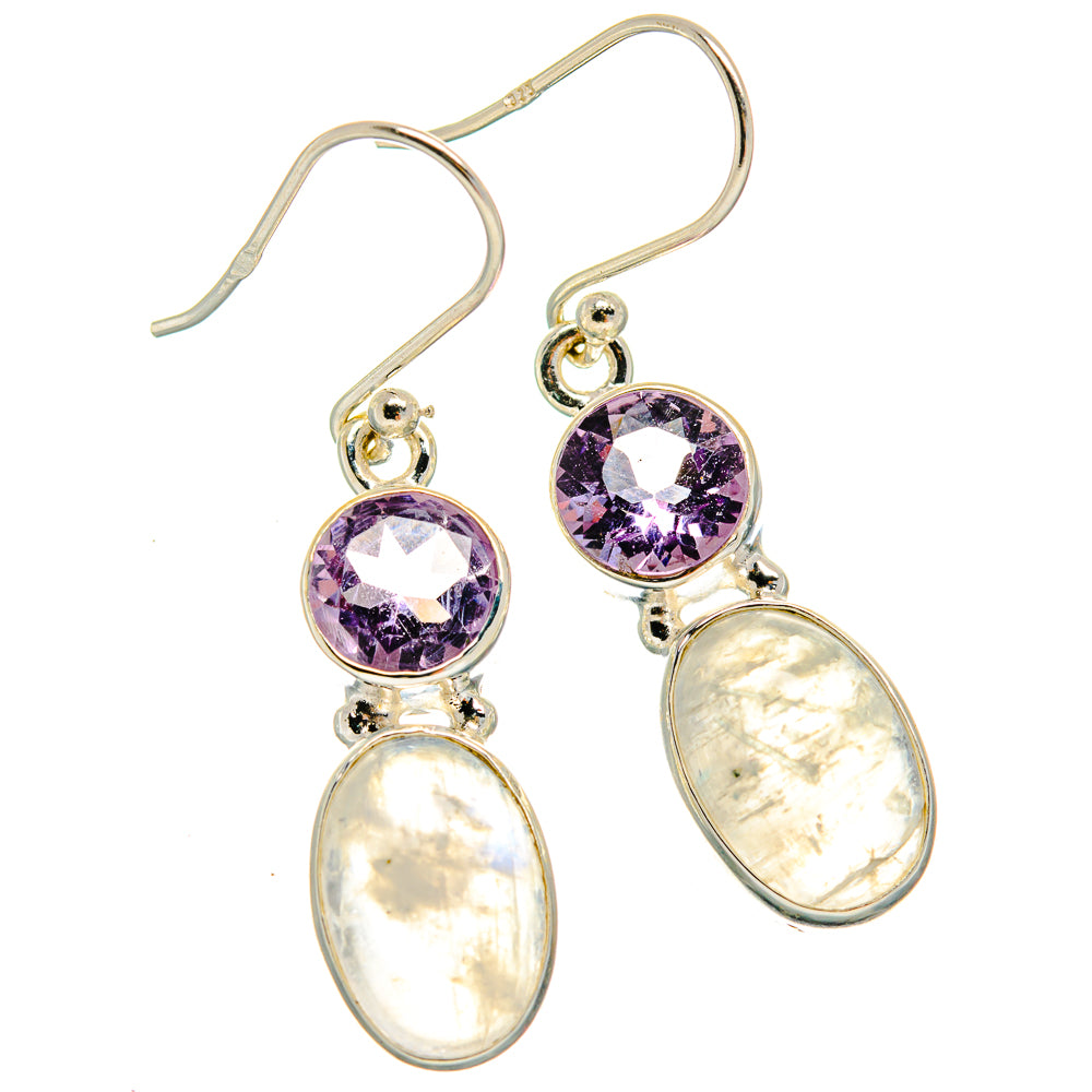 Rainbow Moonstone Earrings handcrafted by Ana Silver Co - EARR425053 - Photo 2