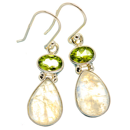 Rainbow Moonstone Earrings handcrafted by Ana Silver Co - EARR425058 - Photo 2
