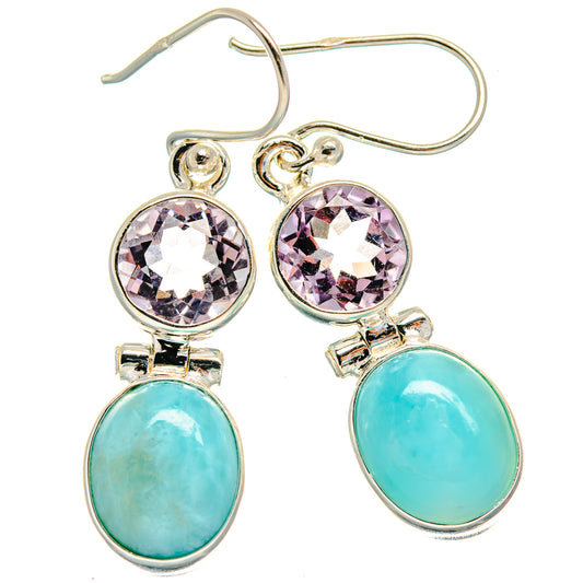 Larimar Earrings handcrafted by Ana Silver Co - EARR425059 - Photo 2