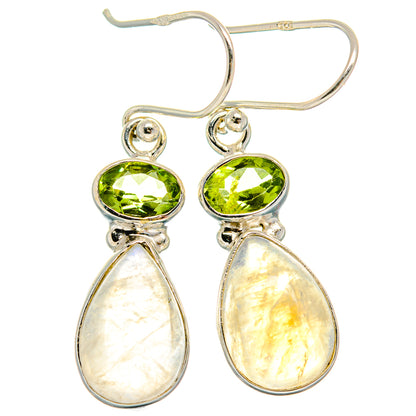 Rainbow Moonstone Earrings handcrafted by Ana Silver Co - EARR425067 - Photo 2