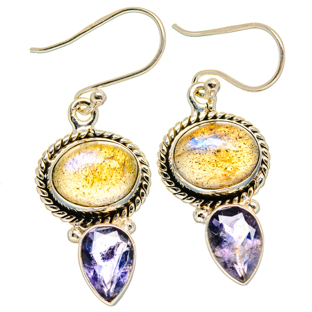 Labradorite Earrings handcrafted by Ana Silver Co - EARR425075 - Photo 2