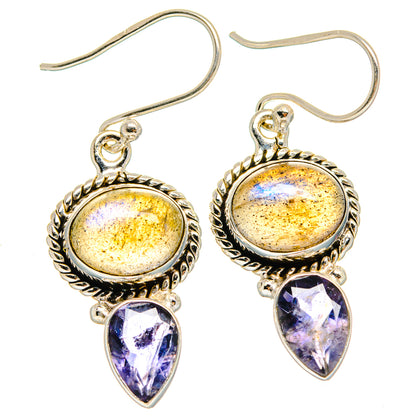Labradorite Earrings handcrafted by Ana Silver Co - EARR425075 - Photo 2