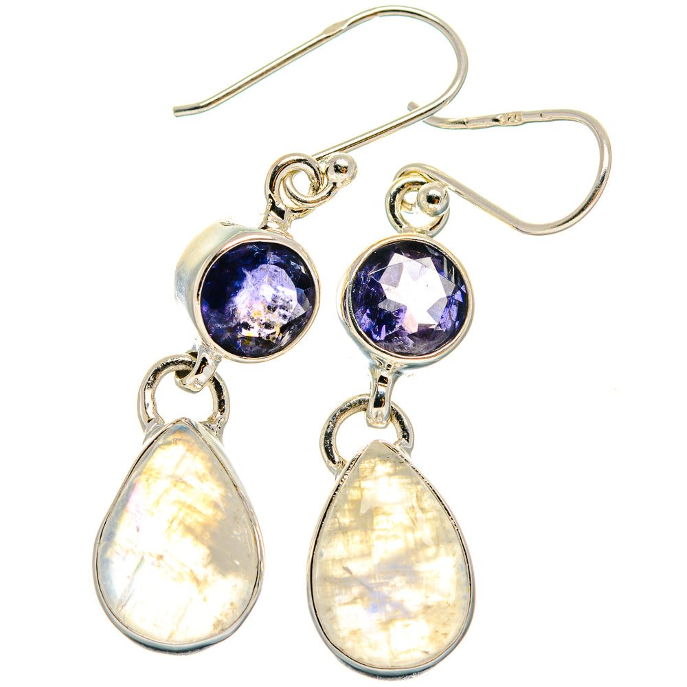 Rainbow Moonstone Earrings handcrafted by Ana Silver Co - EARR425086 - Photo 2