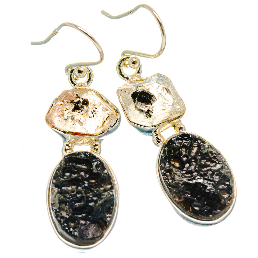 Tektite Earrings handcrafted by Ana Silver Co - EARR425096 - Photo 2