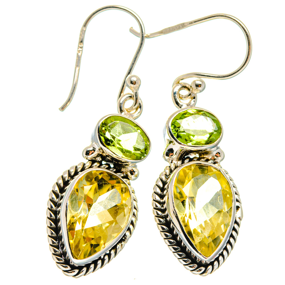 Citrine Earrings handcrafted by Ana Silver Co - EARR425099 - Photo 2