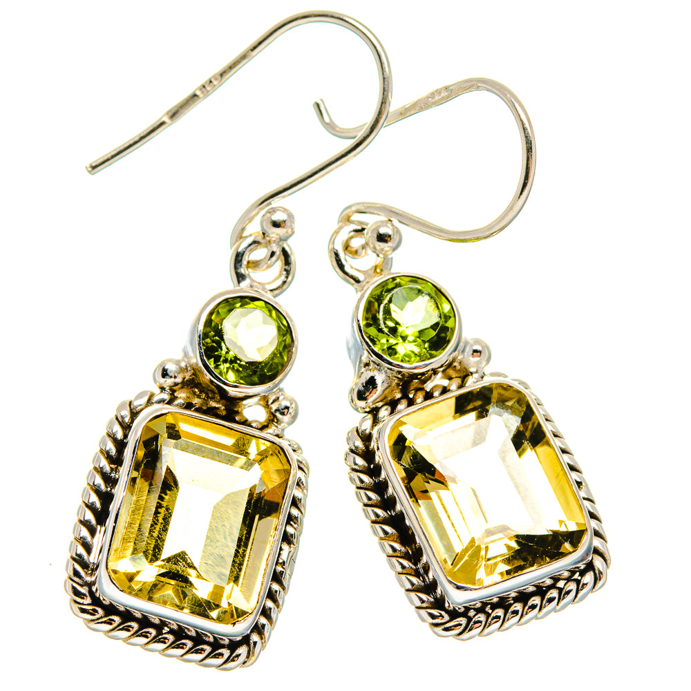 Citrine Earrings handcrafted by Ana Silver Co - EARR425101 - Photo 2