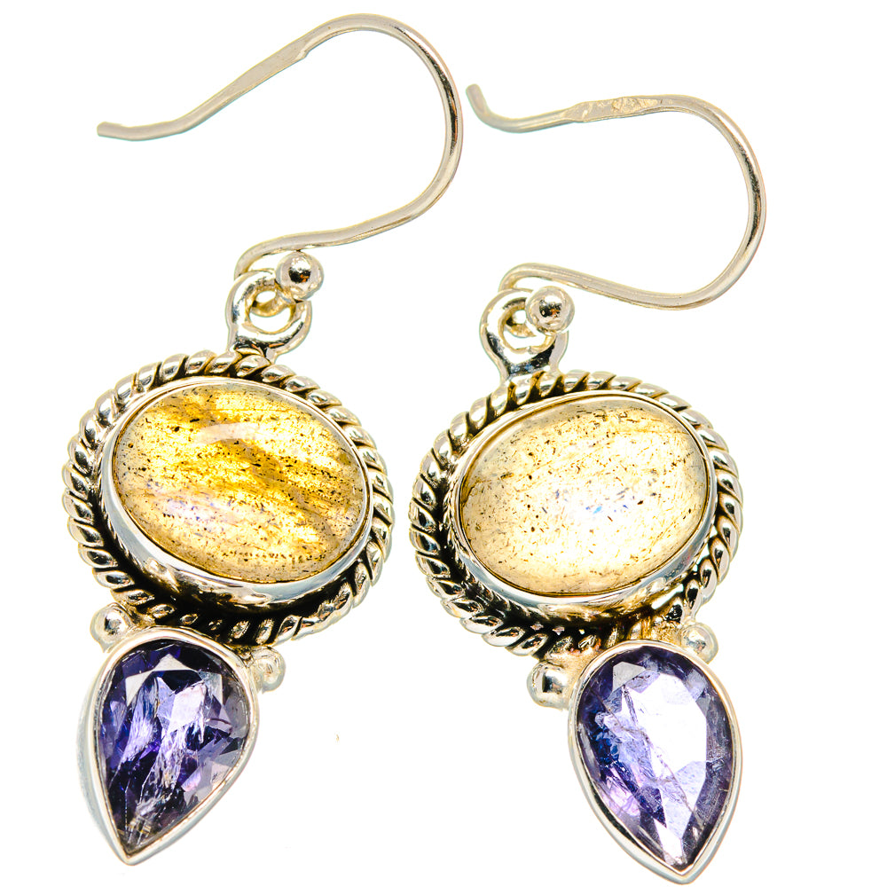Labradorite Earrings handcrafted by Ana Silver Co - EARR425103 - Photo 2