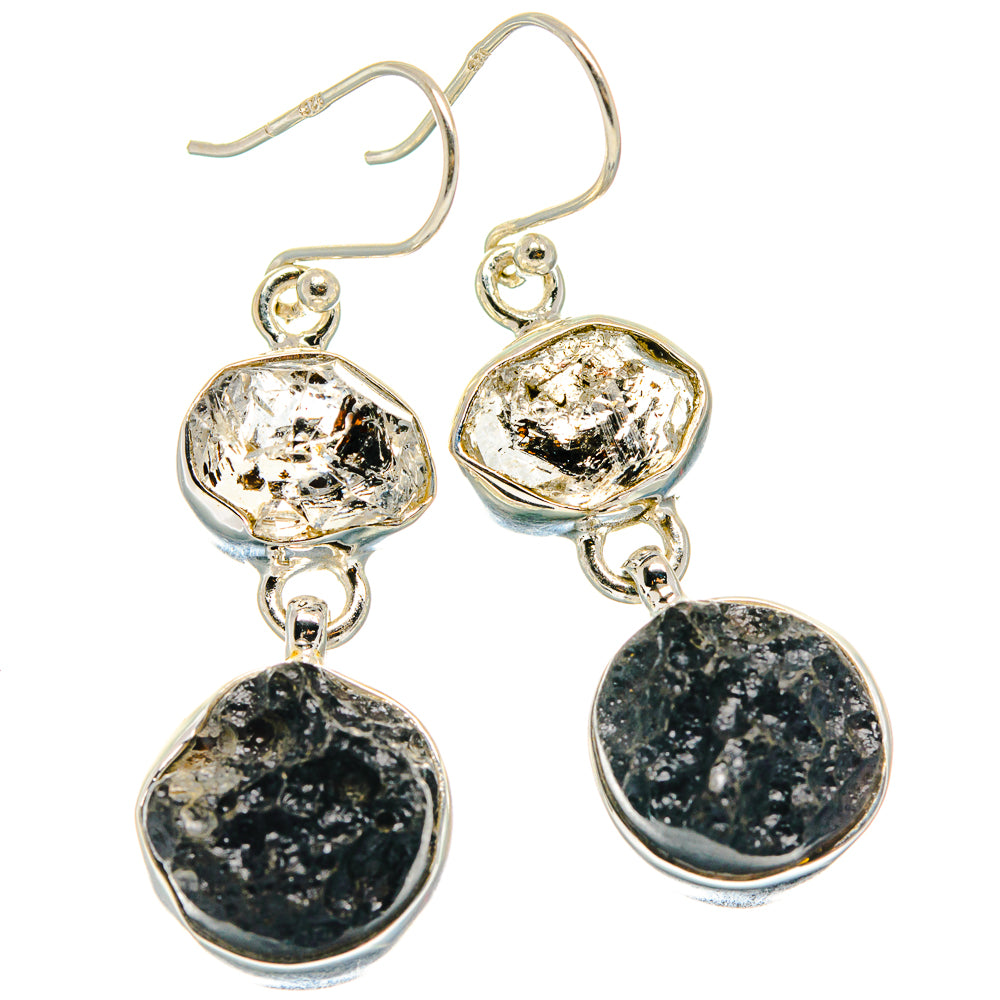 Tektite Earrings handcrafted by Ana Silver Co - EARR425107 - Photo 2
