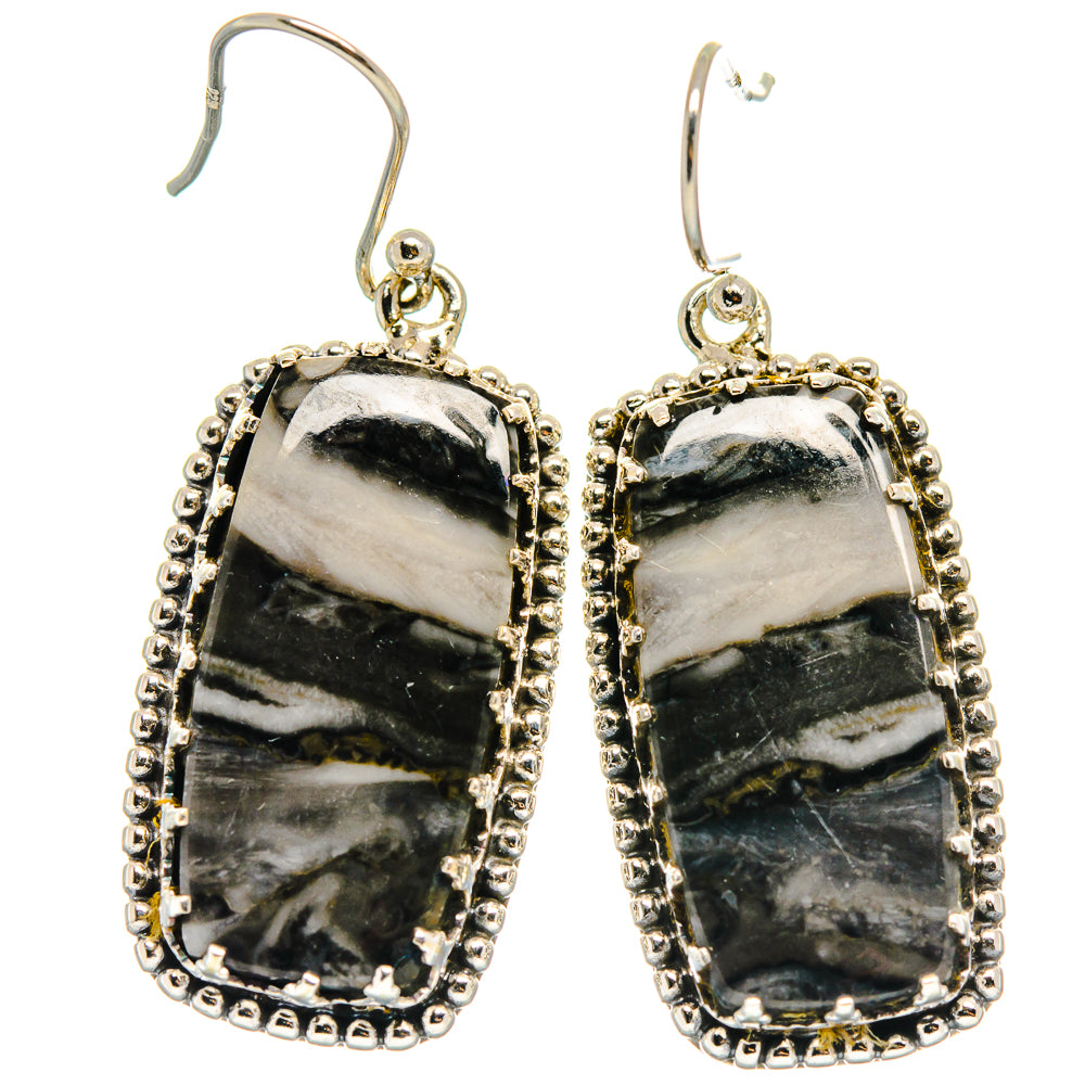 Pinolith Jasper Earrings handcrafted by Ana Silver Co - EARR425122 - Photo 2