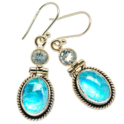 Rainbow Moonstone Earrings handcrafted by Ana Silver Co - EARR425127 - Photo 2