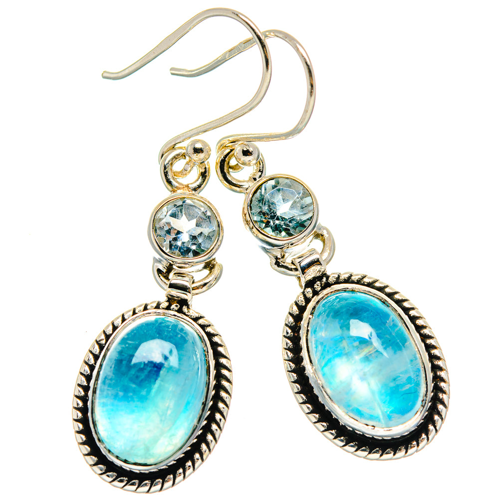 Rainbow Moonstone Earrings handcrafted by Ana Silver Co - EARR425129 - Photo 2