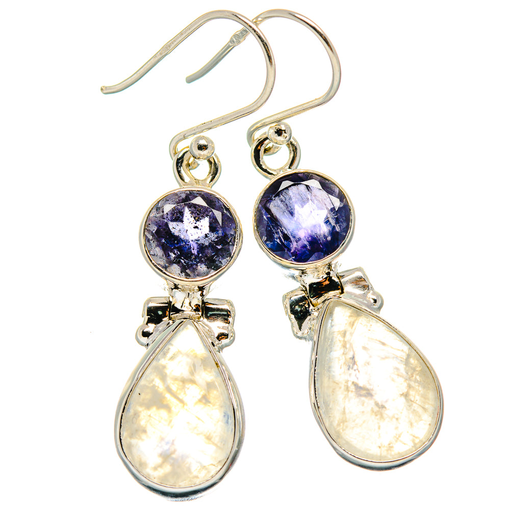 Rainbow Moonstone Earrings handcrafted by Ana Silver Co - EARR425139 - Photo 2