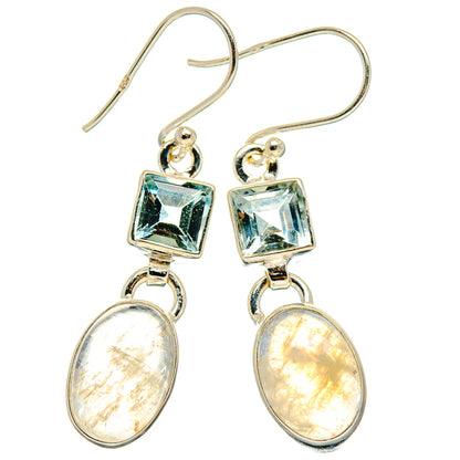 Rainbow Moonstone Earrings handcrafted by Ana Silver Co - EARR425141 - Photo 2