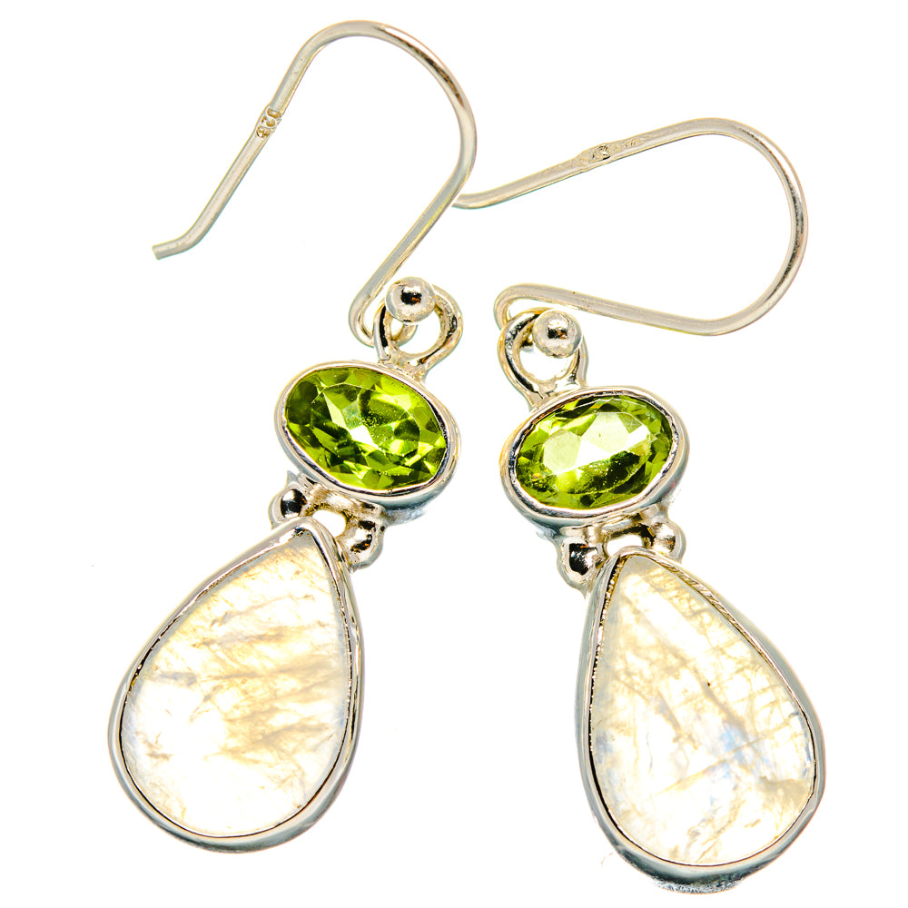 Rainbow Moonstone Earrings handcrafted by Ana Silver Co - EARR425146 - Photo 2