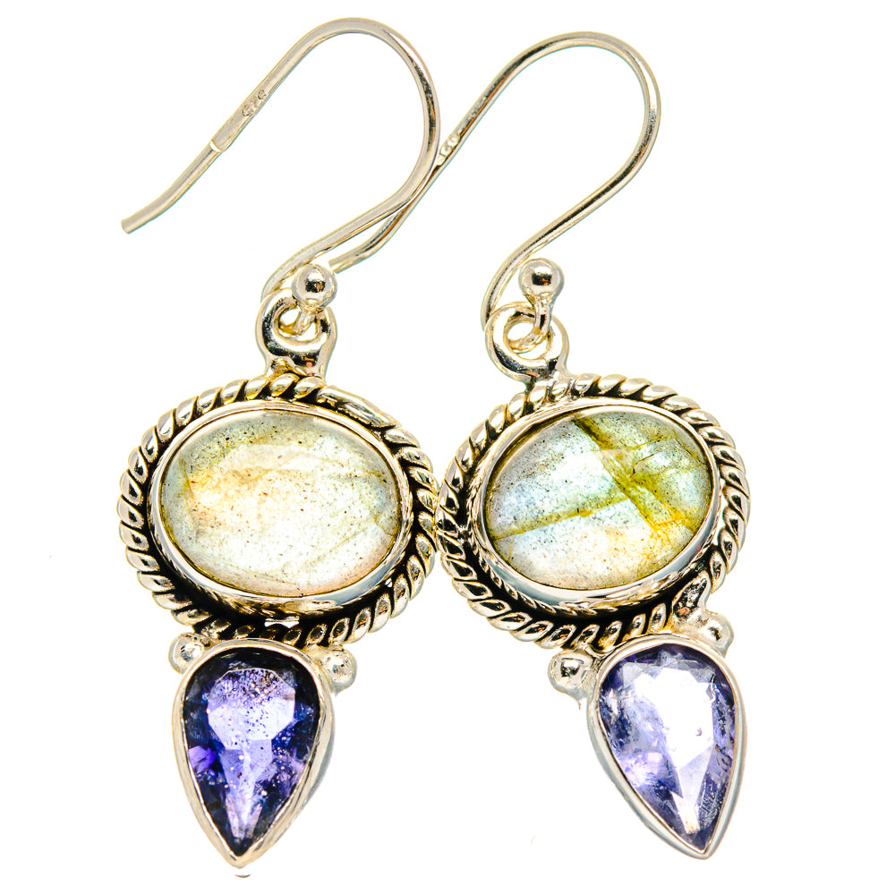 Labradorite Earrings handcrafted by Ana Silver Co - EARR425147 - Photo 2