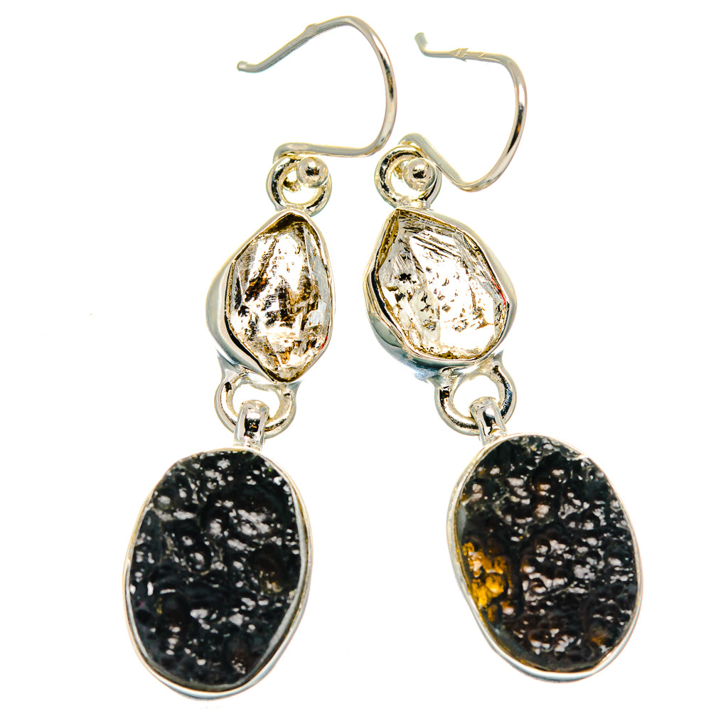 Tektite Earrings handcrafted by Ana Silver Co - EARR425152 - Photo 2