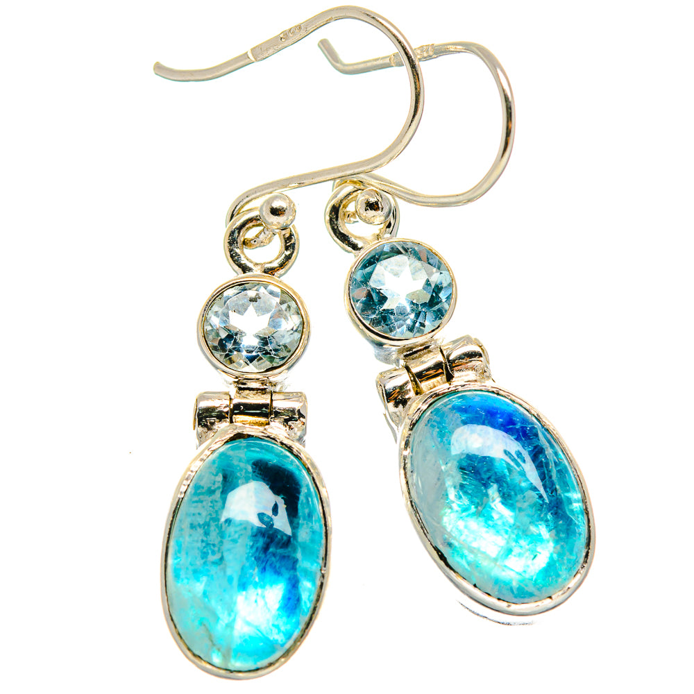 Rainbow Moonstone Earrings handcrafted by Ana Silver Co - EARR425154 - Photo 2