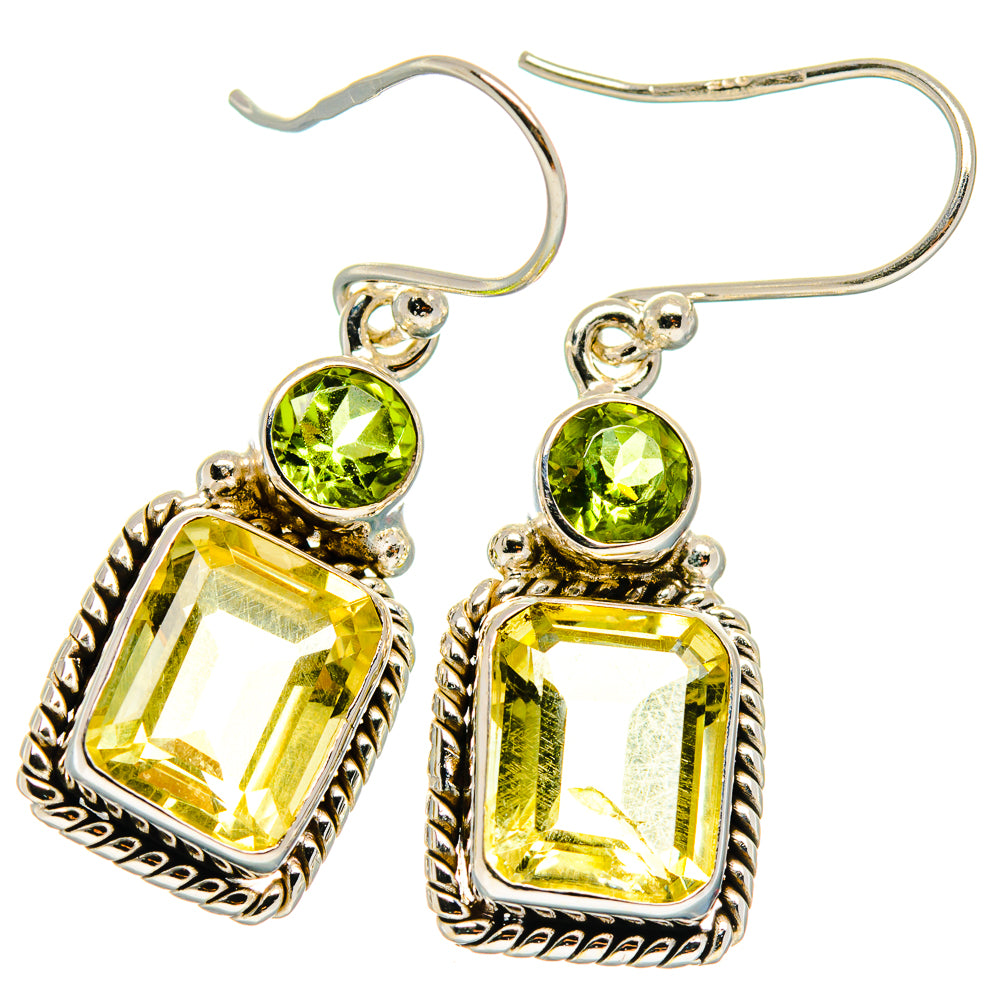 Citrine Earrings handcrafted by Ana Silver Co - EARR425155 - Photo 2