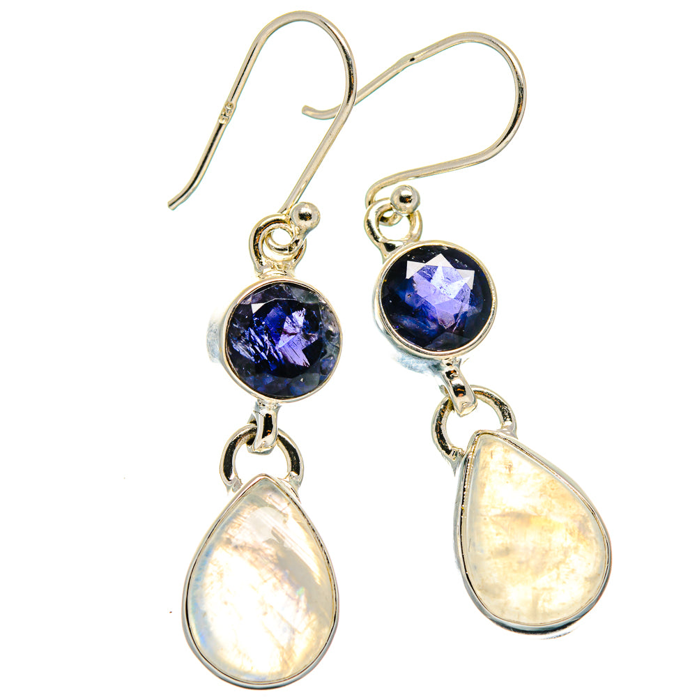 Rainbow Moonstone Earrings handcrafted by Ana Silver Co - EARR425156 - Photo 2