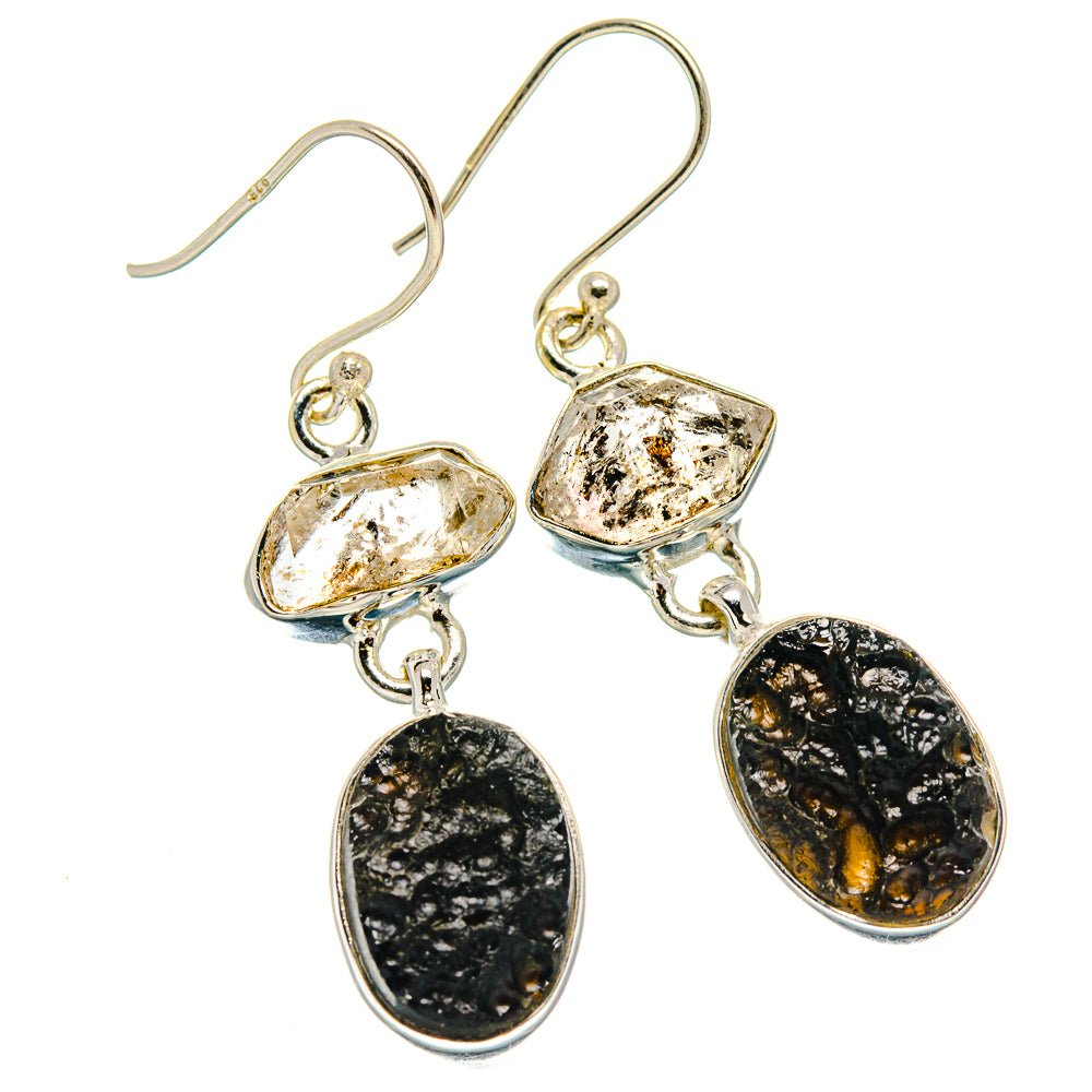 Tektite Earrings handcrafted by Ana Silver Co - EARR425167 - Photo 2