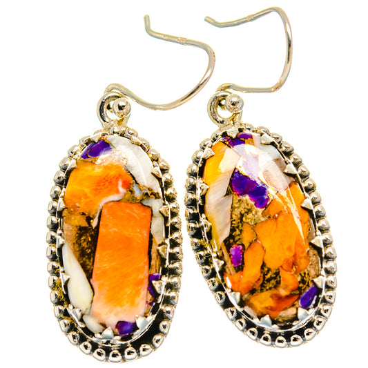 Spiny Oyster Turquoise Earrings handcrafted by Ana Silver Co - EARR425175 - Photo 2