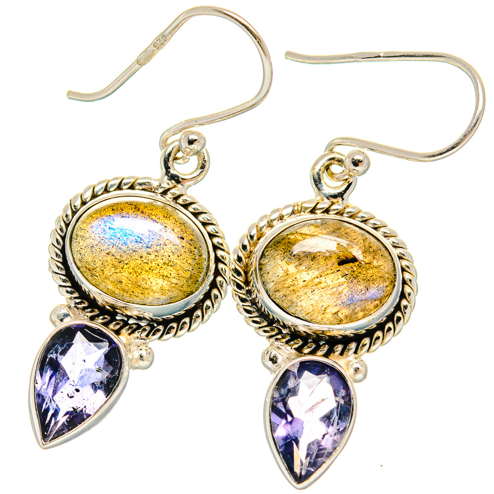 Labradorite Earrings handcrafted by Ana Silver Co - EARR425178 - Photo 2