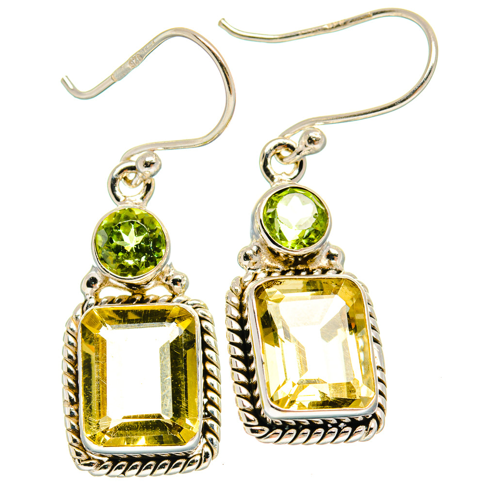 Citrine Earrings handcrafted by Ana Silver Co - EARR425185 - Photo 2