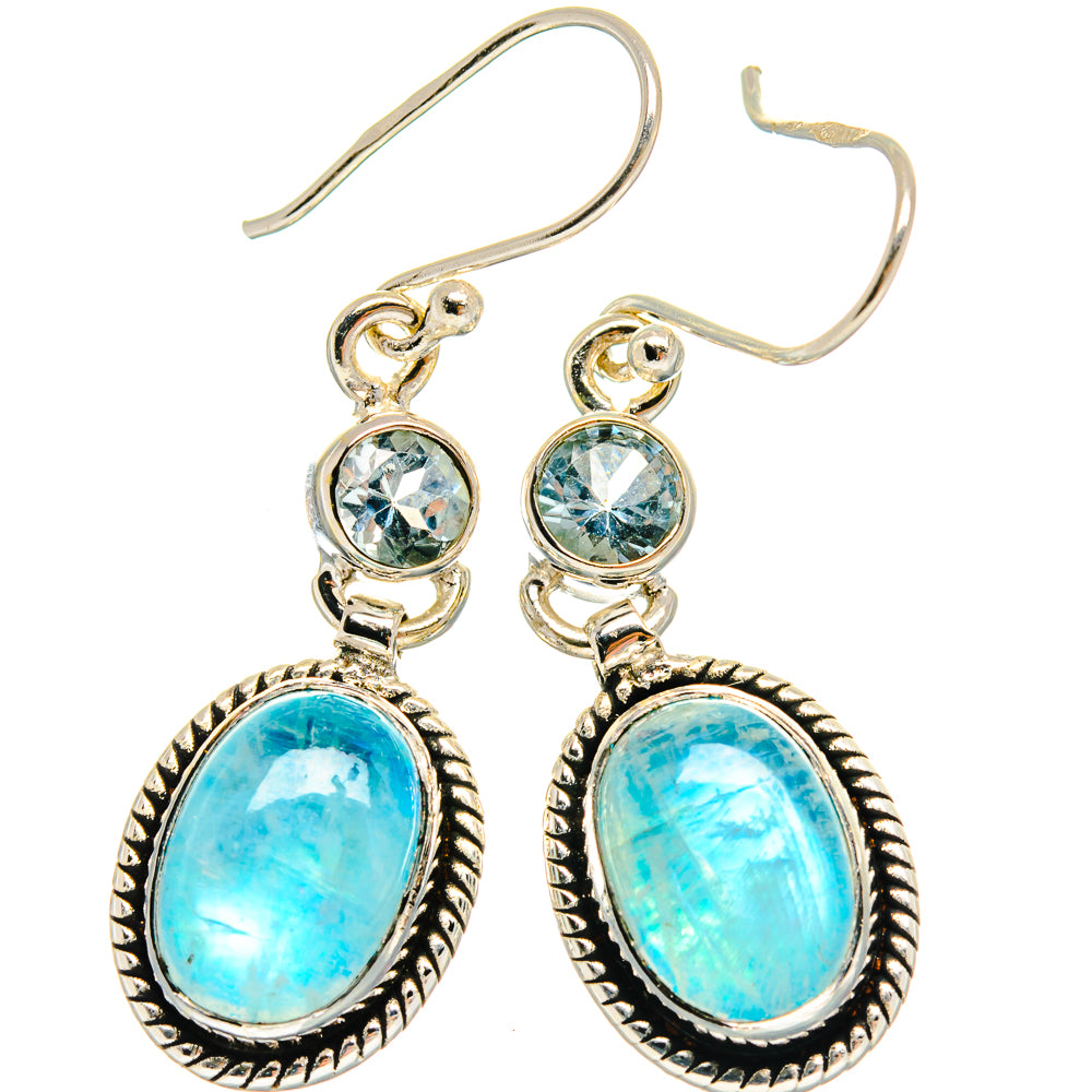 Rainbow Moonstone Earrings handcrafted by Ana Silver Co - EARR425188 - Photo 2