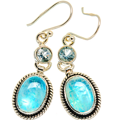 Rainbow Moonstone Earrings handcrafted by Ana Silver Co - EARR425188 - Photo 2