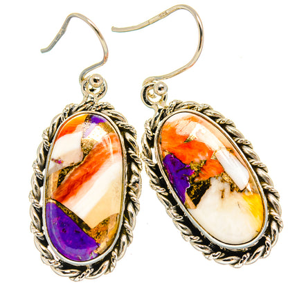Spiny Oyster Turquoise Earrings handcrafted by Ana Silver Co - EARR425193 - Photo 2