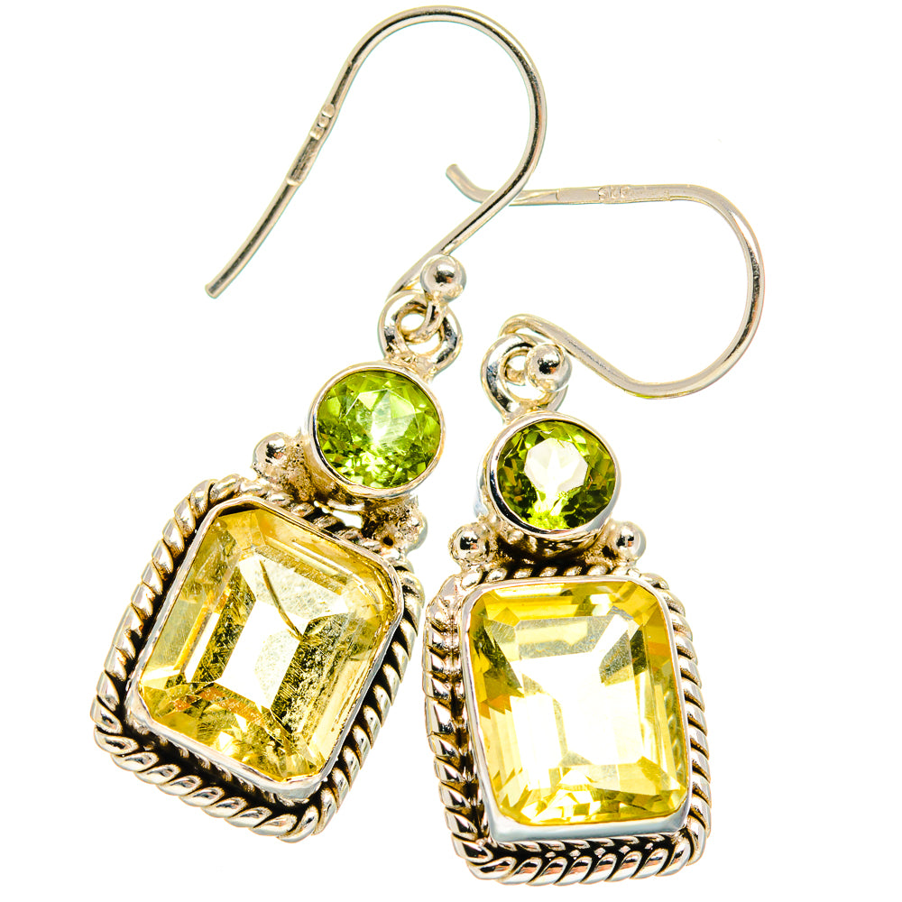 Citrine Earrings handcrafted by Ana Silver Co - EARR425196 - Photo 2