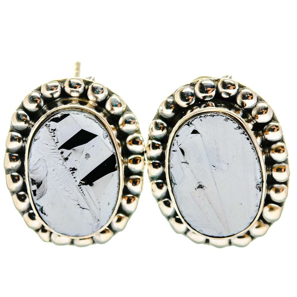 Shungite Earrings handcrafted by Ana Silver Co - EARR425205 - Photo 2