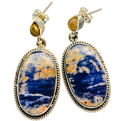 Sodalite Earrings handcrafted by Ana Silver Co - EARR425207 - Photo 2