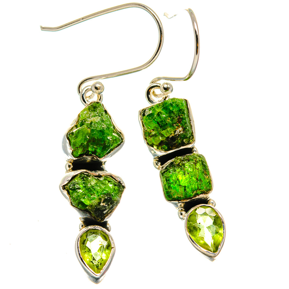 Chrome Diopside Earrings handcrafted by Ana Silver Co - EARR425214 - Photo 2