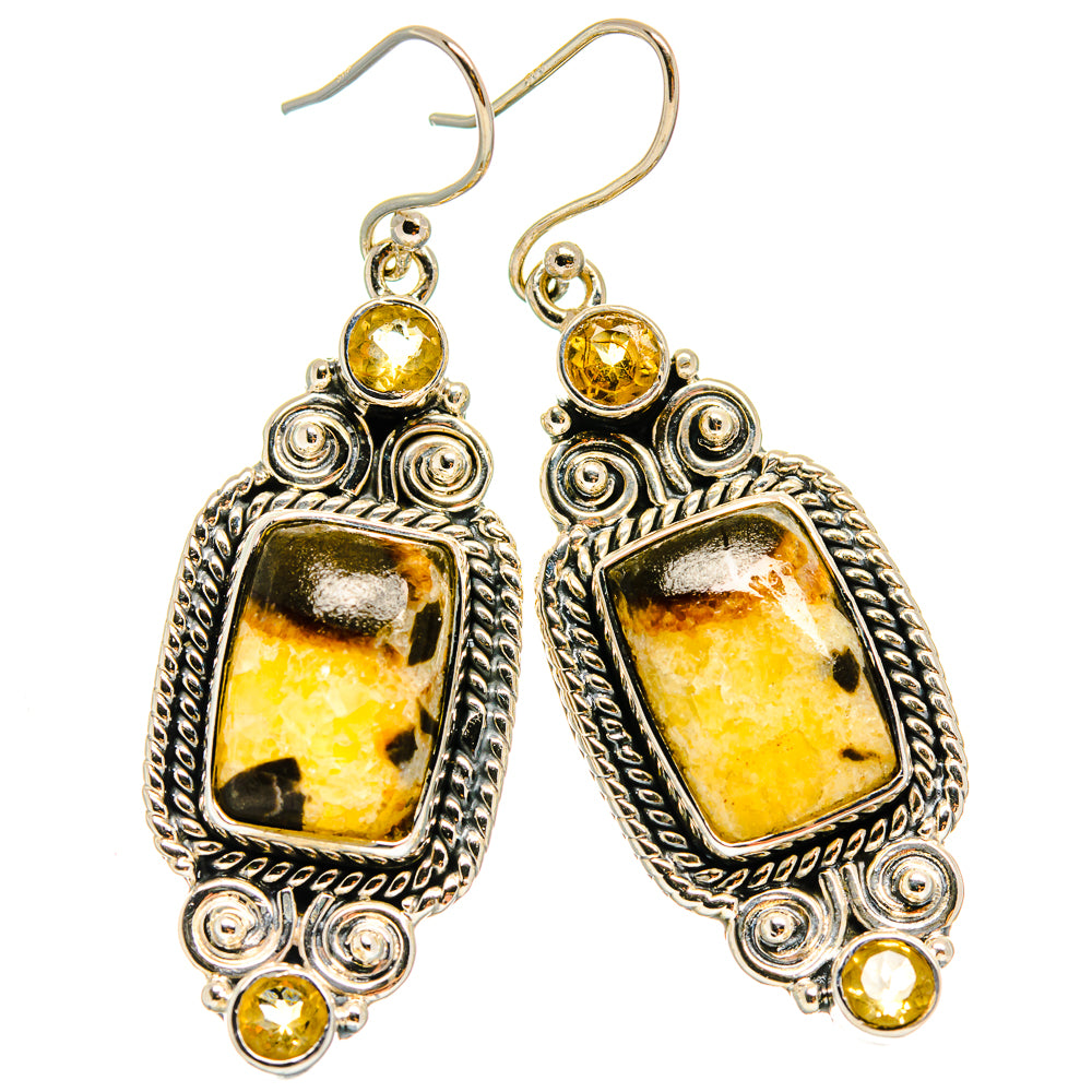 Septarian Nodule Earrings handcrafted by Ana Silver Co - EARR425217 - Photo 2