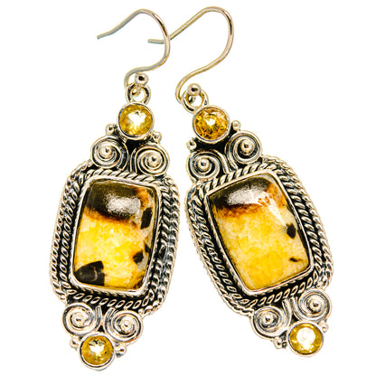 Septarian Nodule Earrings handcrafted by Ana Silver Co - EARR425217 - Photo 2