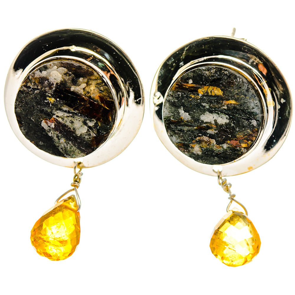 Astrophyllite Earrings handcrafted by Ana Silver Co - EARR425224 - Photo 2