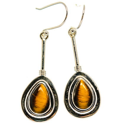 Tiger Eye Earrings handcrafted by Ana Silver Co - EARR425227 - Photo 2