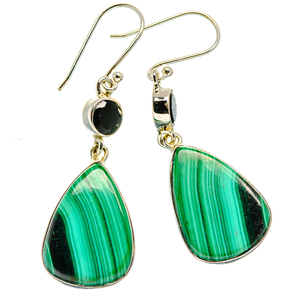 Malachite Earrings handcrafted by Ana Silver Co - EARR425229 - Photo 2